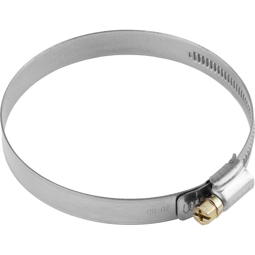 ЗУБР НХ-12Н, 35 - 50 мм, накатная лента 12 мм, 100 шт, нержавеющий хомут, Профессионал (37822-35-50-100)