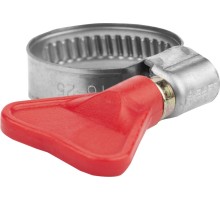 ЗУБР Бабочка, 16 - 25 мм, накатная лента 9 мм, 2 шт, нержавеющий хомут, Профессионал (37835-16-25)