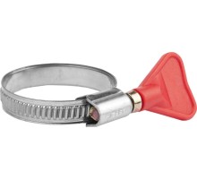 ЗУБР Бабочка, 25 - 40 мм, накатная лента 9 мм, 2 шт, нержавеющий хомут, Профессионал (37835-25-40)