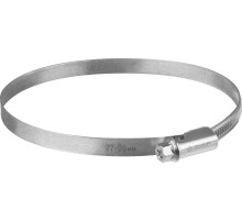 ЗУБР Х-9Н, 77 - 95 мм, накатная лента 9 мм, цинк, 25 шт, червячный хомут (37807-95)