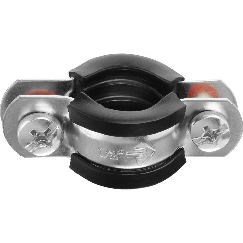ЗУБР 1/2″, цинк, 10 шт, трубный хомут с гайкой (37850-20-24)
