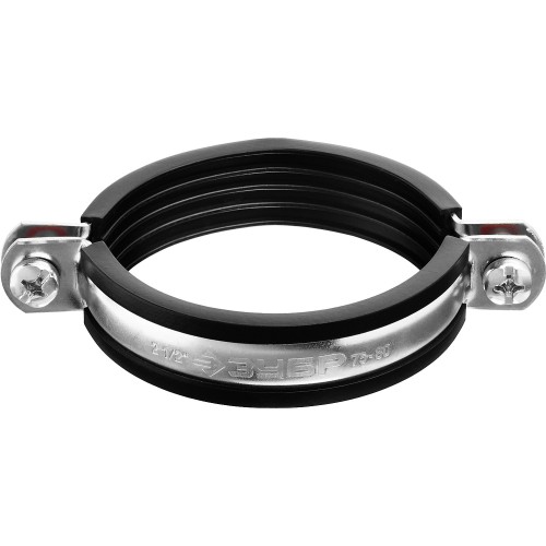 ЗУБР 2 1/2″, цинк, 6 шт, трубный хомут с гайкой (37850-75-80)