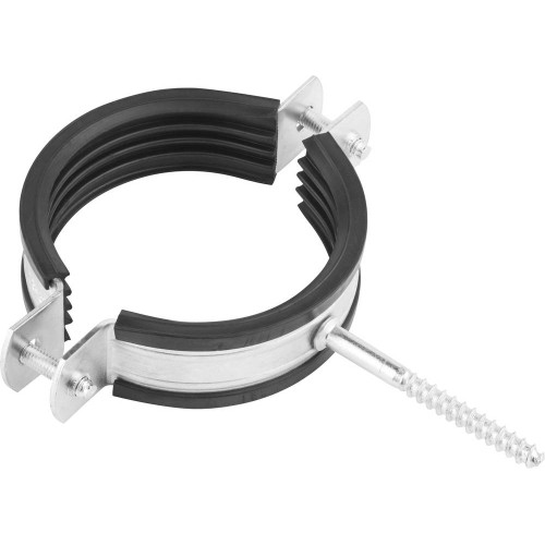 ЗУБР 2 1/2″, цинк, 100 шт, трубный хомут с шурупом (37854-73-82-100)