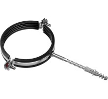 ЗУБР 4″, цинк, 1 шт, трубный хомут с сантехнической шпилькой и дюбелем (37866-107-116)