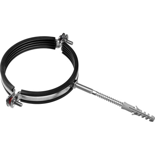 ЗУБР 4″, цинк, 1 шт, трубный хомут с сантехнической шпилькой и дюбелем (37866-107-116)