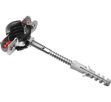 ЗУБР 3/8″, цинк, 1 шт, трубный хомут с сантехнической шпилькой и дюбелем (37866-15-19)