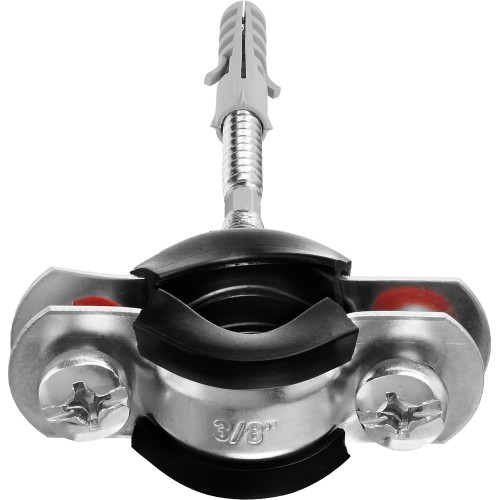 ЗУБР 3/8″, цинк, 1 шт, трубный хомут с сантехнической шпилькой и дюбелем (37866-15-19)