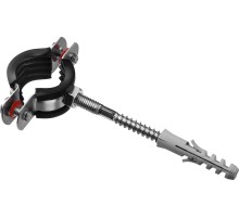 ЗУБР 3/4″, цинк, 1 шт, трубный хомут с сантехнической шпилькой и дюбелем (37866-25-29)