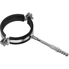 ЗУБР 2 1/2″, цинк, 1 шт, трубный хомут с сантехнической шпилькой и дюбелем (37866-75-80)