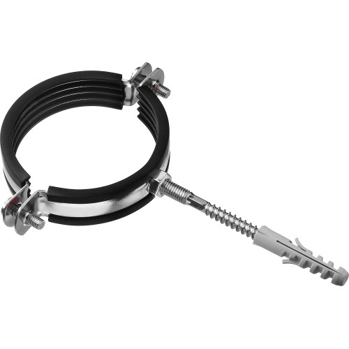 ЗУБР 2 1/2″, цинк, 1 шт, трубный хомут с сантехнической шпилькой и дюбелем (37866-75-80)