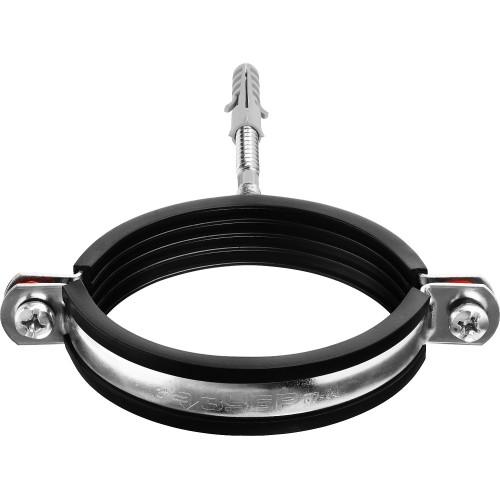 ЗУБР 3″, цинк, 1 шт, трубный хомут с сантехнической шпилькой и дюбелем (37866-87-94)