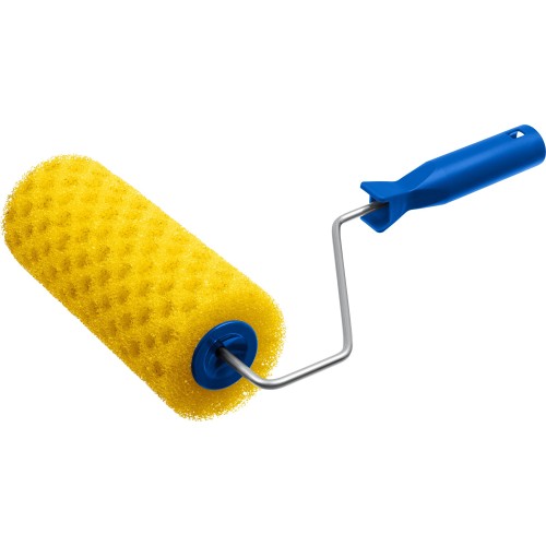 ЗУБР ГОРОШЕК, 80 х 180 мм, бюгель 6 мм, структурный поролон, для водоэмульсионных, акриловых красок и эмали, малярный валик (0369-18)