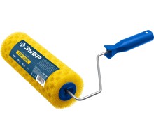 ЗУБР ГОРОШЕК, 80 х 230 мм, бюгель 6 мм, структурный поролон, для водоэмульсионных, акриловых красок и эмали, малярный валик (0369-24)