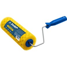 ЗУБР ГОРОШЕК, 80 х 230 мм, бюгель 6 мм, структурный поролон, для водоэмульсионных, акриловых красок и эмали, малярный валик (0369-24)