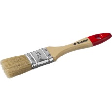 ЗУБР УНИВЕРСАЛ, 38 мм, 1.5″, светлая натуральная щетина, деревянная ручка, все виды ЛКМ, плоская кисть (4-01003-038)