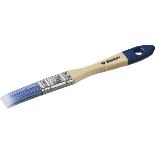 ЗУБР АКВА, 20 мм, 3/4″, светлая искусственная щетина, деревянная ручка, для воднодисперсионных и акриловых ЛКМ, плоская кисть (4-01007-020)