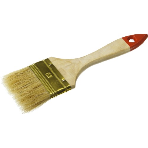 ЗУБР УНИВЕРСАЛ, 63 мм, 2.5″, светлая натуральная щетина деревянная ручка, плоская кисть (01099-063)