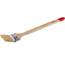 ЗУБР УНИВЕРСАЛ, 63 мм, 2.5″, светлая натуральная щетина, деревянная ручка, все виды ЛКМ, радиаторная кисть (01041-063)