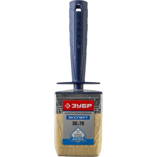 ЗУБР АКВА, 3 х 70 см, смешанная искусственная, щетина, пластмассовый корпус, для воднодисперсионных и акриловых ЛКМ, макловица (01817-07)