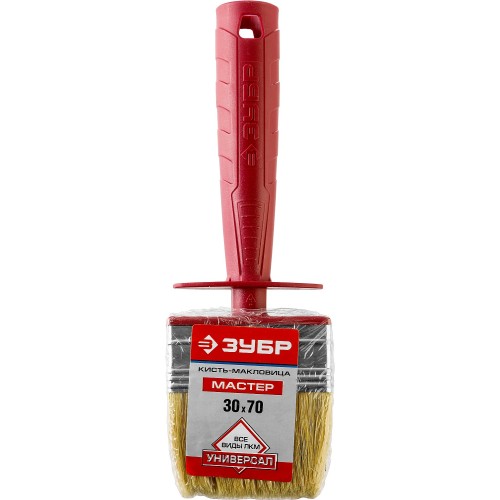ЗУБР УНИВЕРСАЛ, 3 х 7 см, светлая щетина, пластмассовый корпус, все виды ЛКМ, макловица (01825-07)