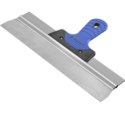 ЗУБР 350 мм, усиленная алюминиевая направляющая, двухкомпонентная ручка, нержавеющий, фасадный шпатель, Профессионал (10049-35)