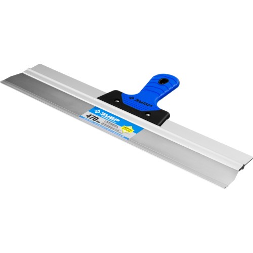 ЗУБР 470 мм, усиленная алюминиевая направляющая, двухкомпонентная ручка, нержавеющий, фасадный шпатель, Профессионал (10049-47)