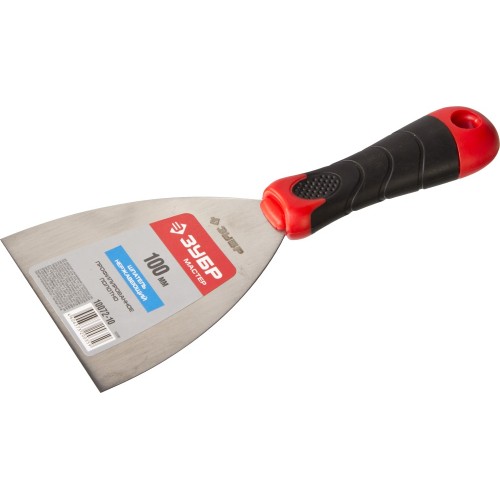 ЗУБР 100 мм, профилированное полотно, двухкомпонентная ручка, нержавеющий, шпатель (10072-10)