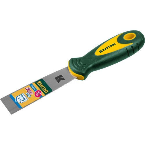 KRAFTOOL 30 мм, х-образное профилированное полотно, двухкомпонентная ручка, нержавеющий, шпатель (10035-030)