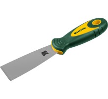 KRAFTOOL 40 мм, х-образное профилированное полотно, двухкомпонентная ручка, нержавеющий, шпатель (10035-040)