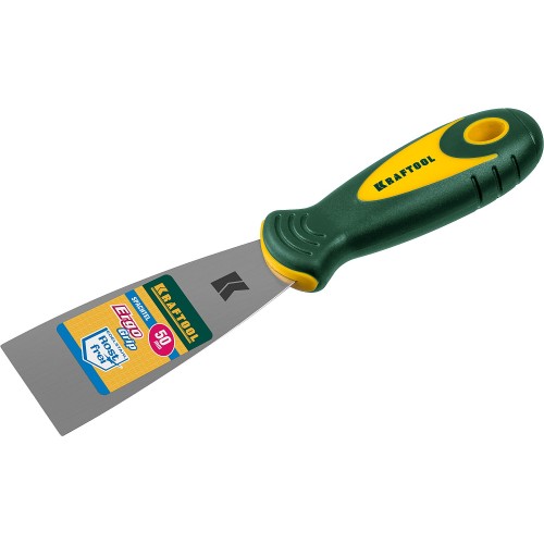 KRAFTOOL 50 мм, х-образное профилированное полотно, двухкомпонентная ручка, нержавеющий, шпатель (10035-050)