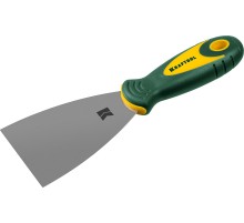 KRAFTOOL 75 мм, х-образное профилированное полотно, двухкомпонентная ручка, нержавеющий, шпатель (10035-075)