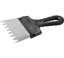 ЗУБР 150 мм, зуб 10 х 10 мм, пластиковая ручка, нержавеющий фасадный шпатель (10078-15-10)