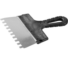 ЗУБР 200 мм, зуб 10 х 10 мм, пластиковая ручка, нержавеющий фасадный шпатель (10078-20-10)