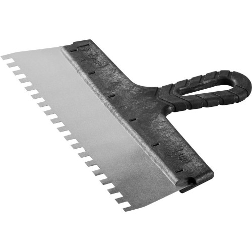 ЗУБР 300 мм, зуб 8 х 8 мм, пластиковая ручка, нержавеющий фасадный шпатель (10078-30-08)