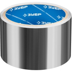 ЗУБР 50 мм, 10 м, 60 гр/м2, самоклеящаяся алюминиевая лента, Профессионал (12262-50-10)