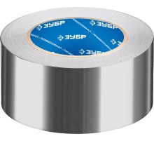 ЗУБР 50 мм, 50 м, 60 гр/м2, самоклеящаяся алюминиевая лента, Профессионал (12262-50-50)