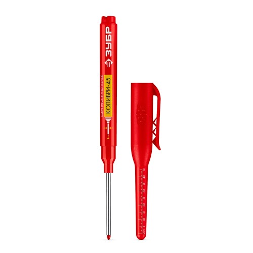 ЗУБР Колибри-45 красный, наконечник L 45 мм, ᴓ 3 мм, перманентный маркер для отверстий (06339-3)