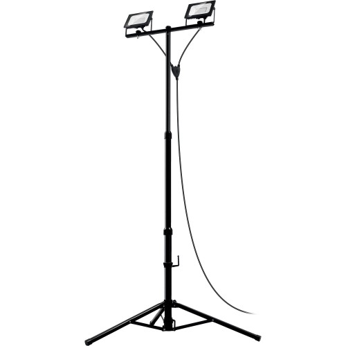 ЗУБР ПСК 30х2, 2 х 30 Вт, 6500 К, IP 65, 1.6 м, светодиодные прожекторы на штативе, Профессионал (57145-2-30)