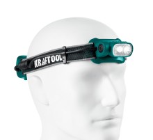 KRAFTOOL KH-10, Hybrid power, 500 лм, 5 режимов, аккумуляторный налобный фонарь, 1000мАч, 3ААА (56452)