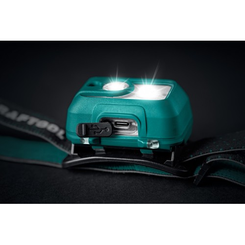 KRAFTOOL KH-5, 550 лм, 3 режима, аккумуляторный налобный фонарь, 1800мАч (56454)