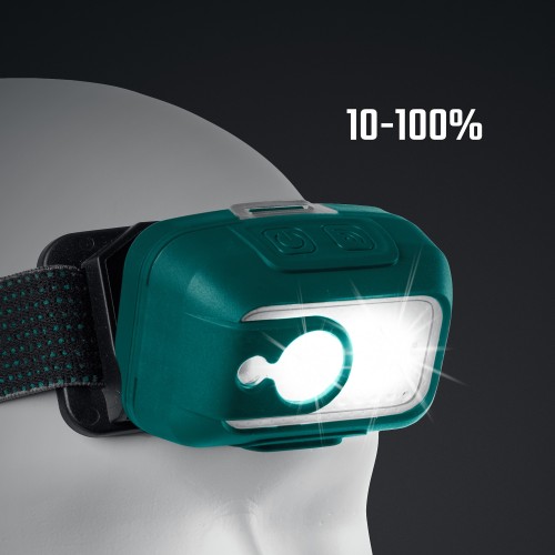 KRAFTOOL KH-5, 550 лм, 3 режима, аккумуляторный налобный фонарь, 1800мАч (56454)