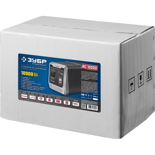 ЗУБР 10000ВА, 10 кВт, автоматический стабилизатор напряжения, Профессионал (59380-10)