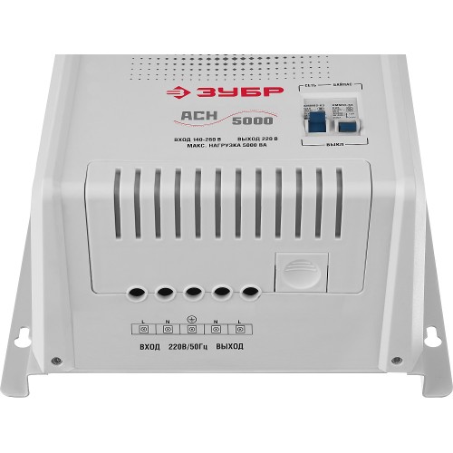 ЗУБР 5000ВА, 5 кВт, автоматический стабилизатор напряжения, Профессионал (59385-5)