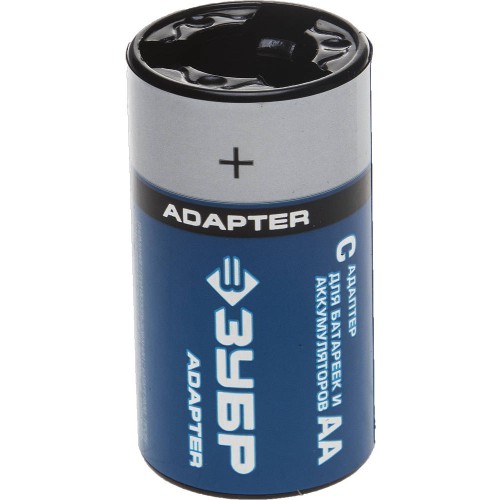 ЗУБР AA-C х 4, C - адаптер для батареек и аккумуляторов АА (59278-4C)