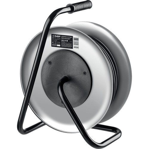 ЗУБР КГ-325, КГ, 3 x 2.5 мм2, 20 м, 4000 Вт, IP44, силовой удлинитель на стальной катушке, Профессионал (55079-20)