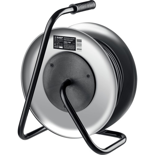 ЗУБР КГ-315, КГ, 3 x 1.5 мм2, 20 м, 3700 Вт, IP44, силовой удлинитель на стальной катушке, Профессионал (55080-20)