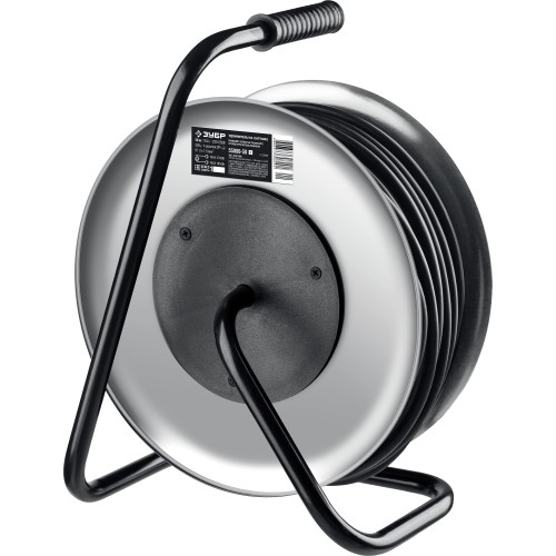 ЗУБР КГ-315, КГ, 3 x 1.5 мм2, 50 м, 3700 Вт, IP44, силовой удлинитель на стальной катушке, Профессионал (55080-50)