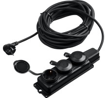 ЗУБР КГ-325-Ш3, КГ, 3 x 2.5 мм2, IP44, 5 м, 3 гн., 4000 Вт, силовой удлинитель, Профессионал (55024-05)