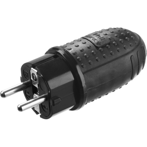 ЗУБР IP44, 16 A/220 В, обрезиненная вилка, Профессионал (55116-B)