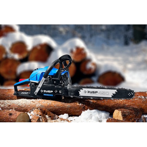 ЗУБР 45 см3, 40 см, бензопила, Профессионал (ПБЦ-450 40П)